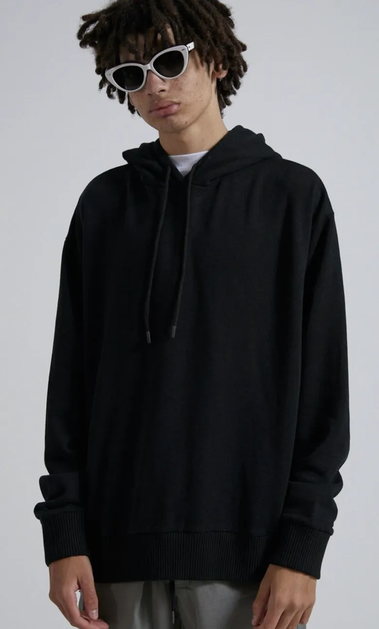 Afends THC Unisex Hemp Oversized Pull On Hood - Black