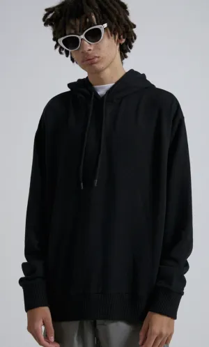 Afends THC Unisex Hemp Oversized Pull On Hood - Black
