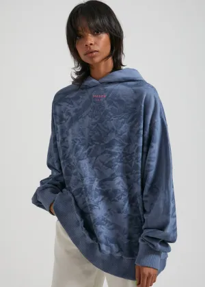 AFENDS Womens Evolve  - Hemp Oversized Pull On Hood - Storm