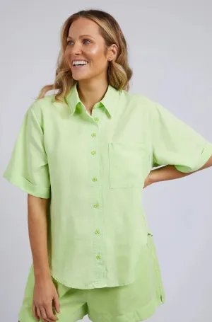 Bliss Washed Shirt in Keylime