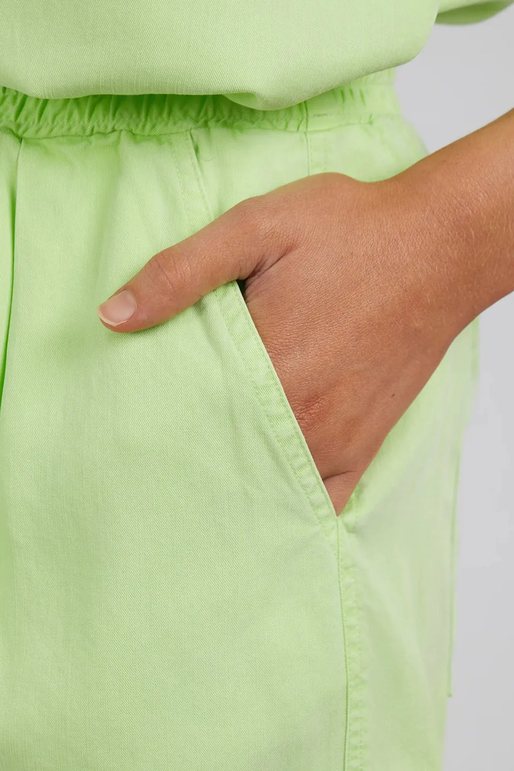 Bliss Washed Shirt in Keylime