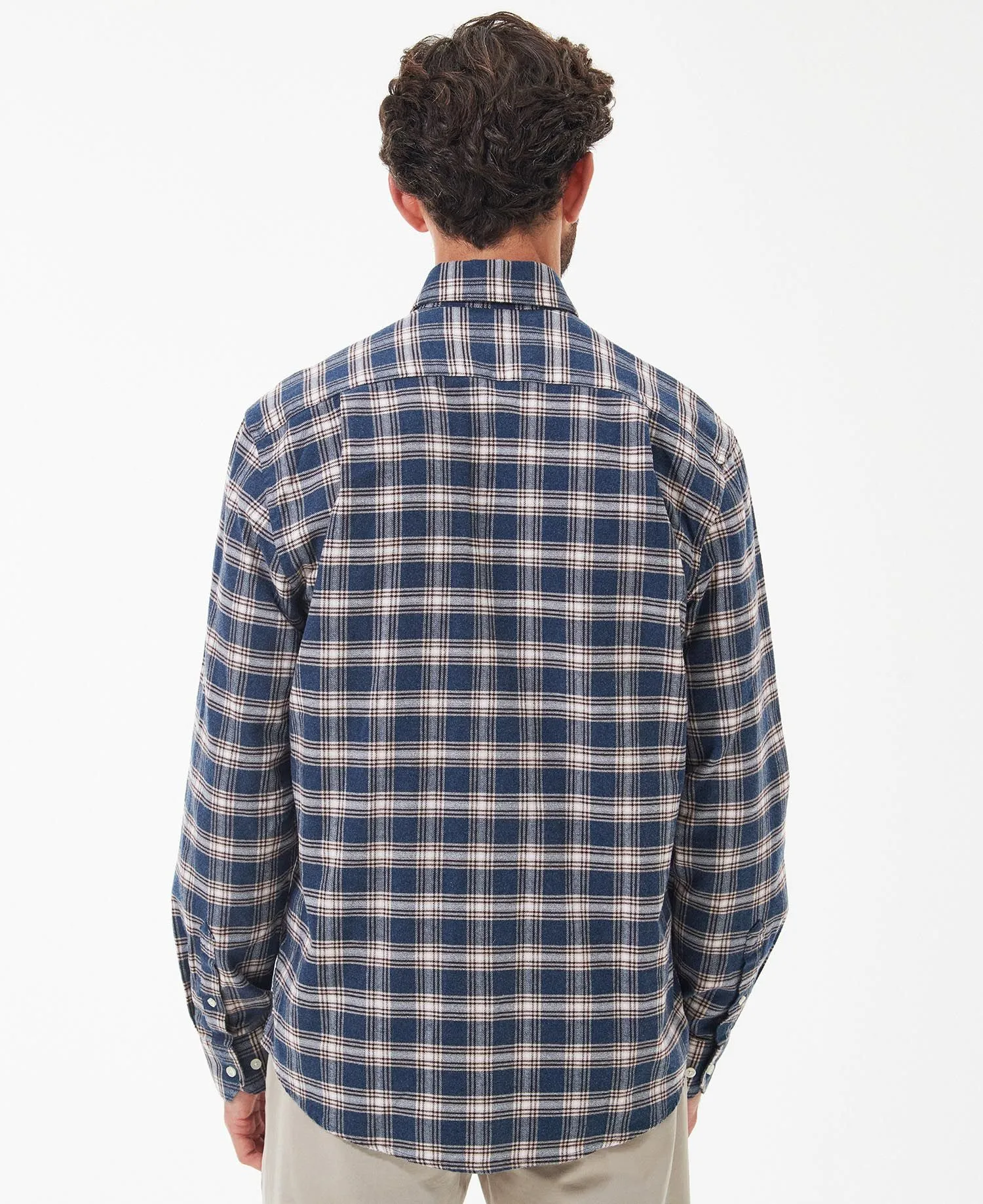 Bowburn Regular Long-Sleeved Shirt in Navy Marl by Barbour