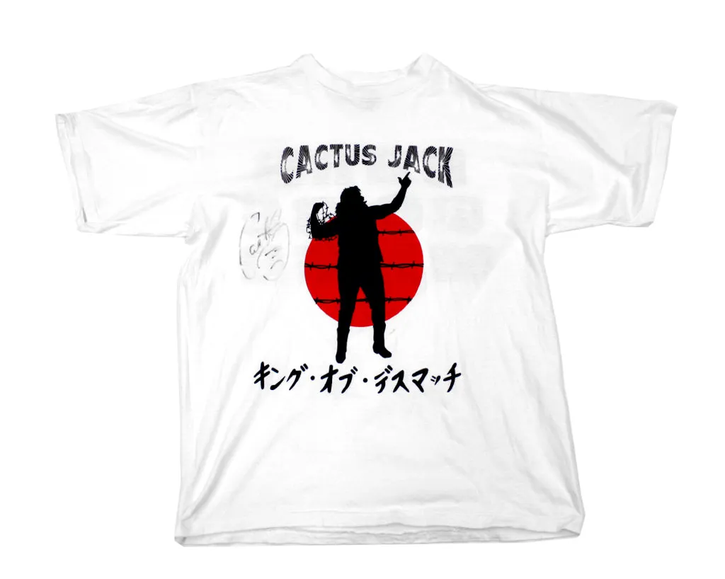 CACTUS JACK BORN TO BE WIRED *SIGNED* WHITE SHIRT LG