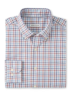 CALGARY CROWN LITE COTTON STRETCH SHIRT - BURNT ORANGE