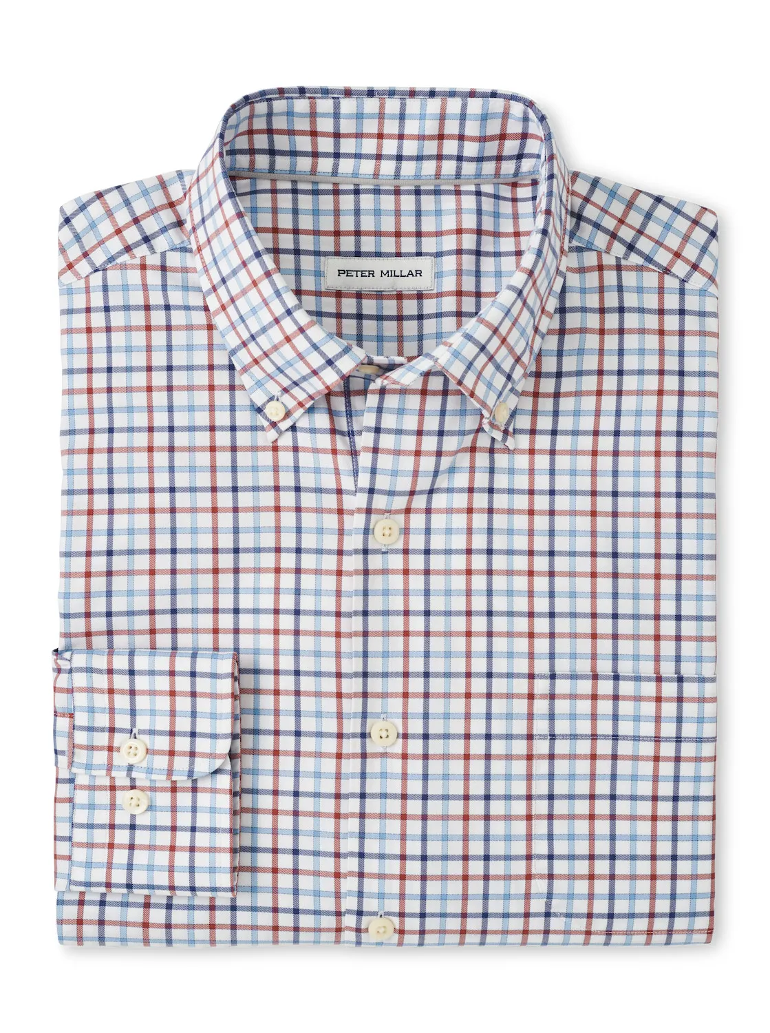 CALGARY CROWN LITE COTTON STRETCH SHIRT - BURNT ORANGE