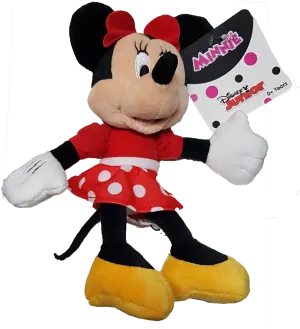 Disney Junior Minnie Mouse with Red Dotty Dress Small Plush Toy