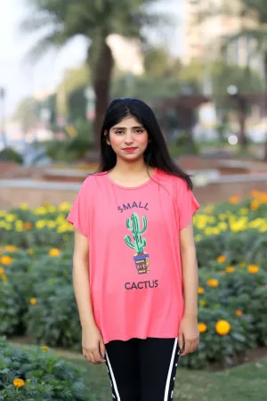 Ladies embraided cactus T-Shirt