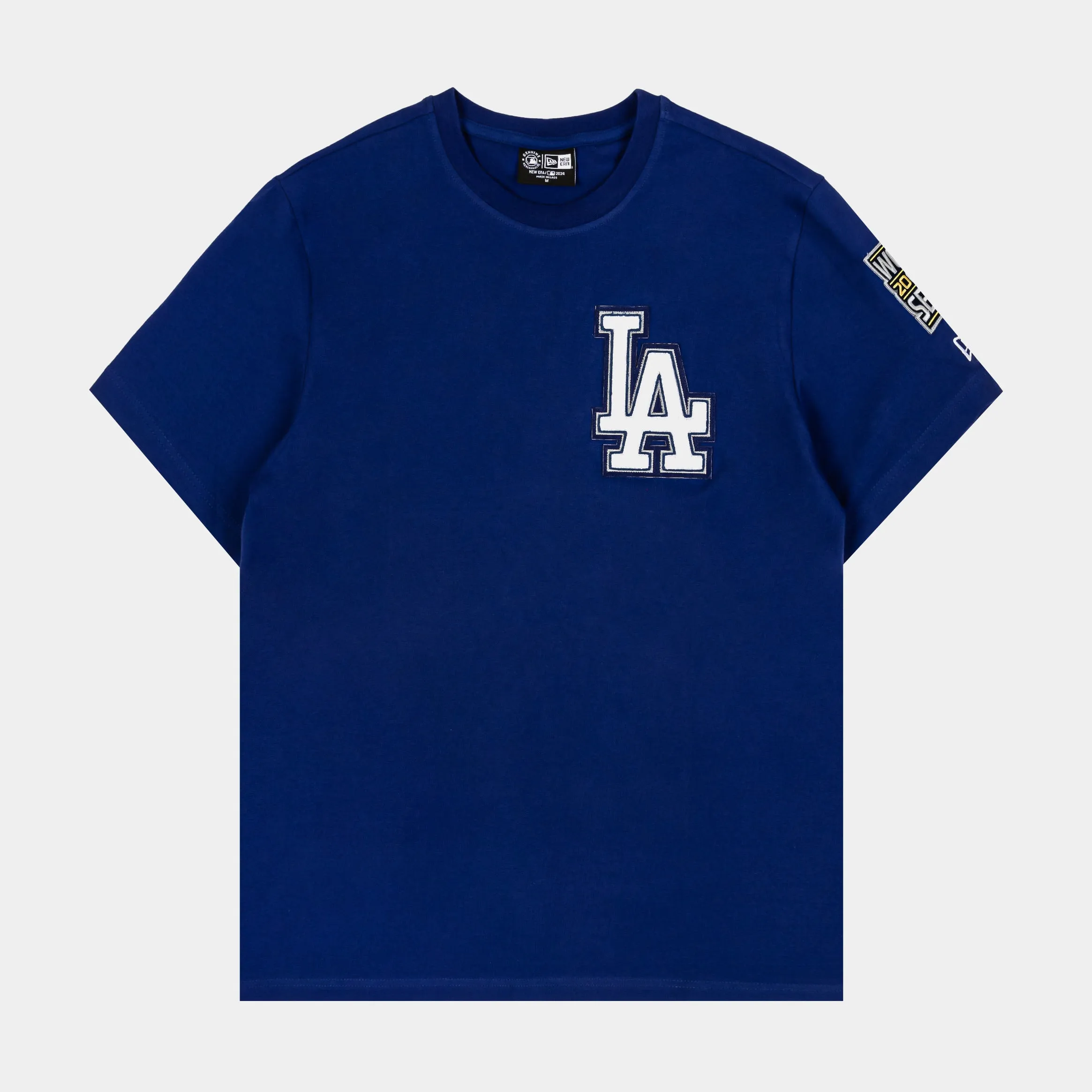 Los Angeles Dodgers Logo Mens Short Sleeve Shirt (Blue/White)