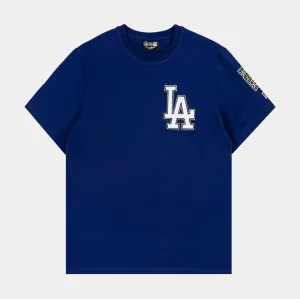 Los Angeles Dodgers Logo Mens Short Sleeve Shirt (Blue/White)
