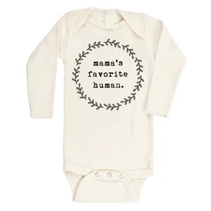 Mama's Favorite Human Organic Long Sleeve Bodysuit