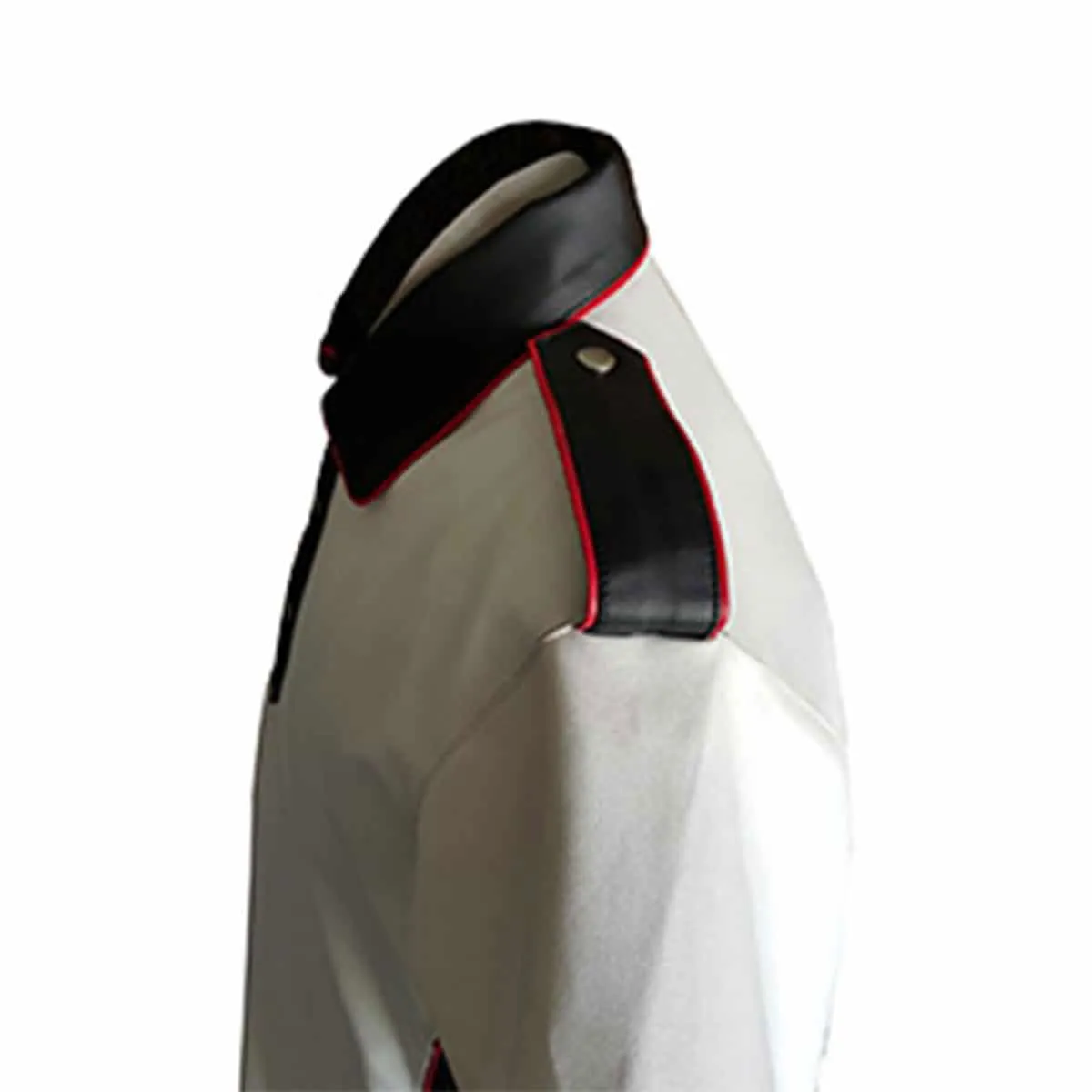 Mens Polo Shirt White Genuine Leather - (Polo-Wht)