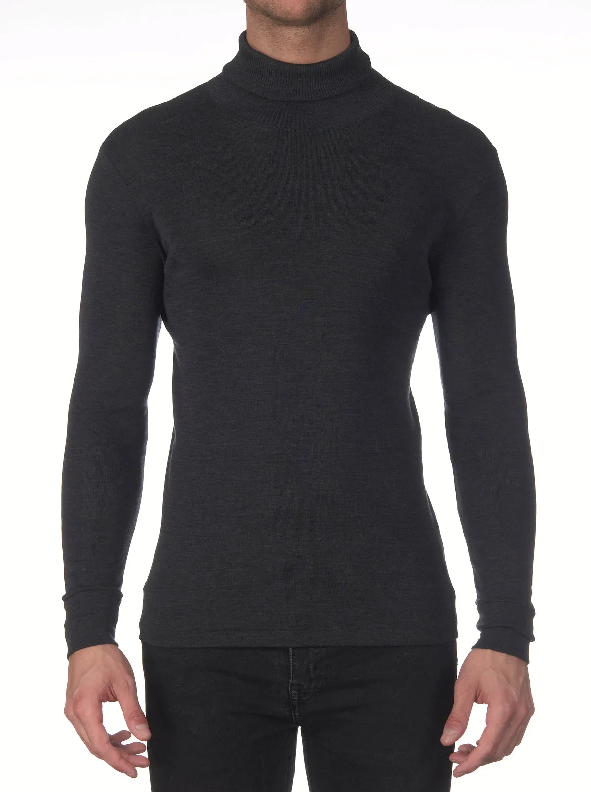 Men's turtleneck in wool and silk 629