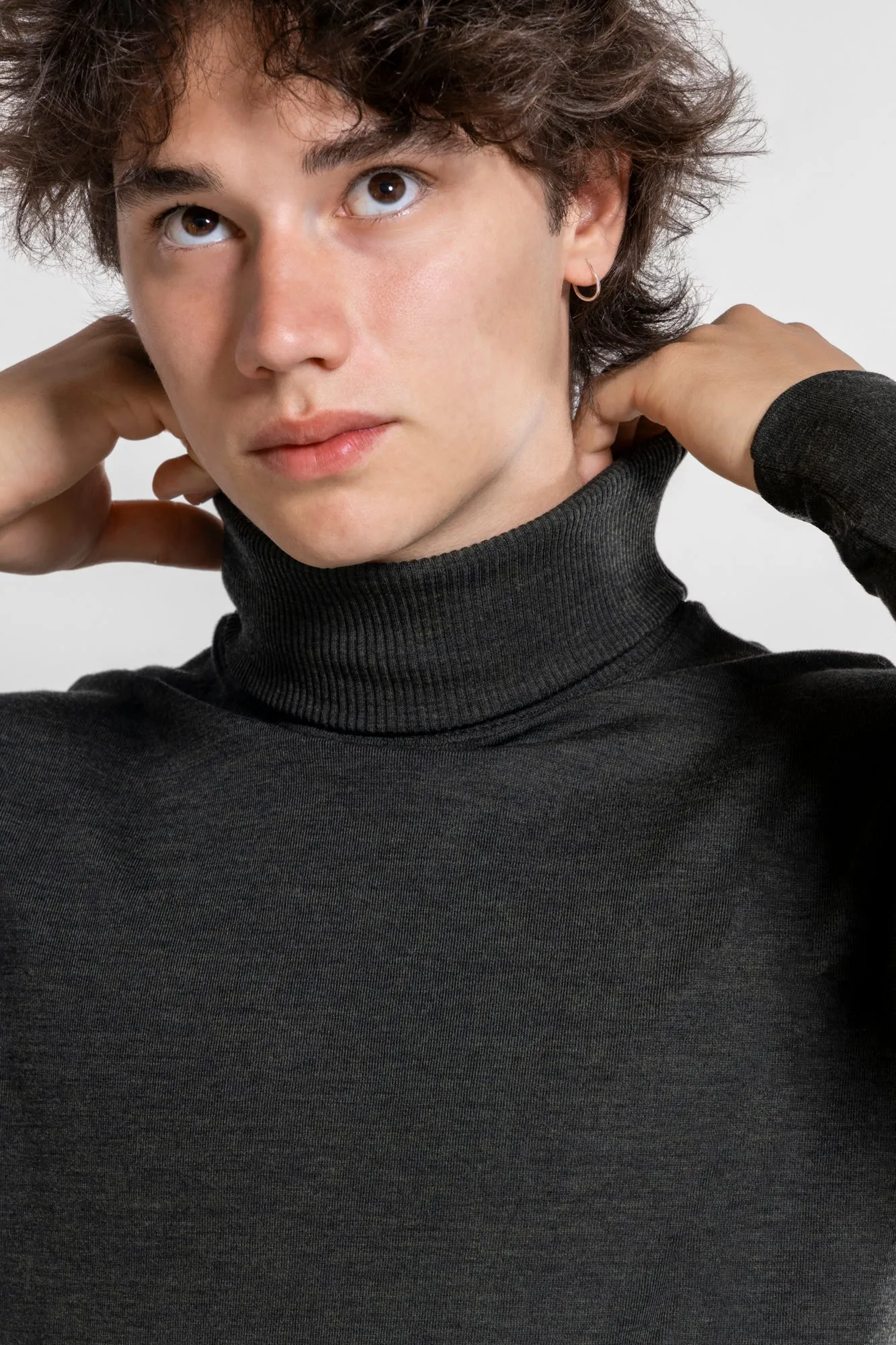 Men's turtleneck in wool and silk 629