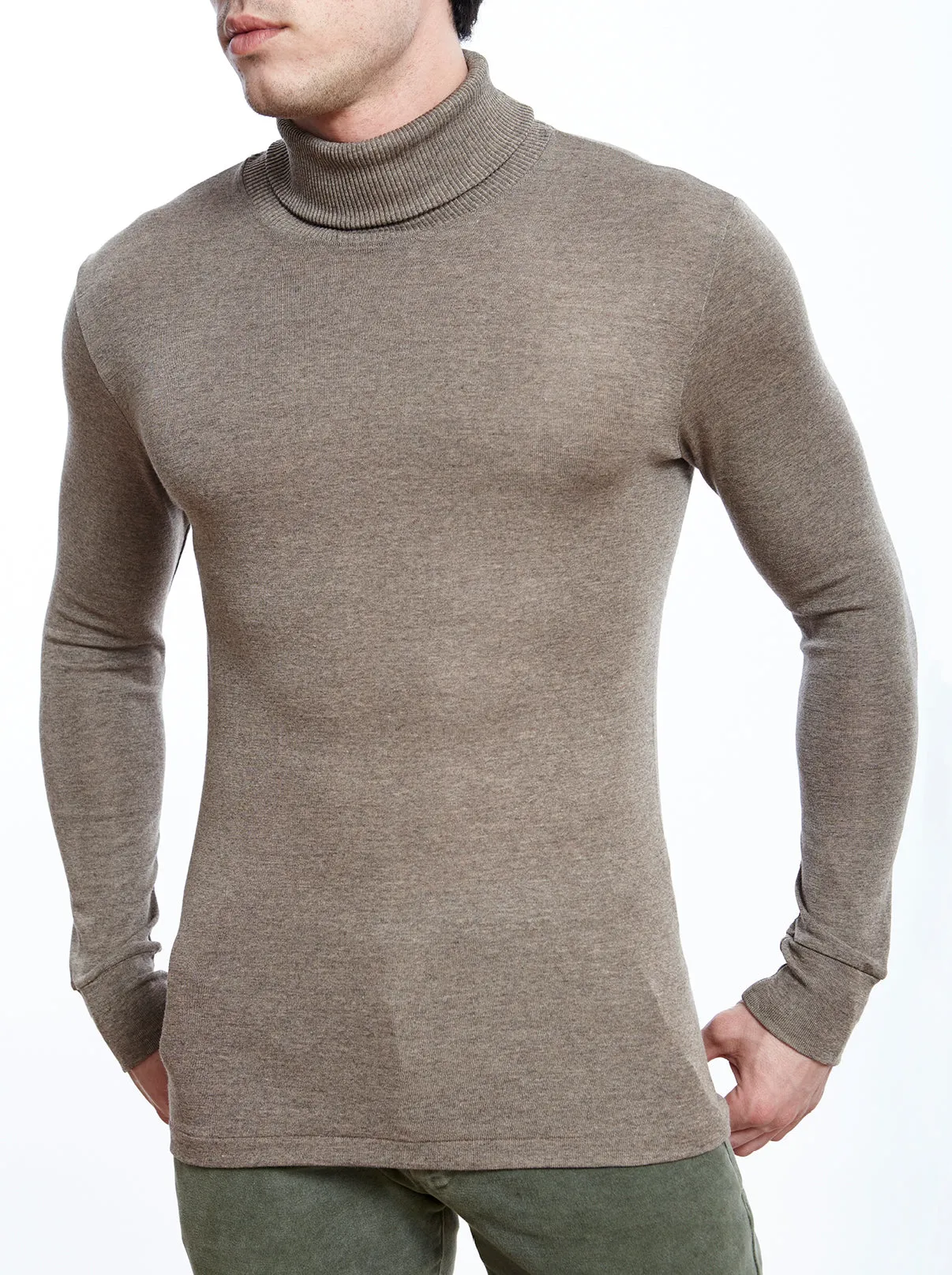 Men's turtleneck in wool and silk 629