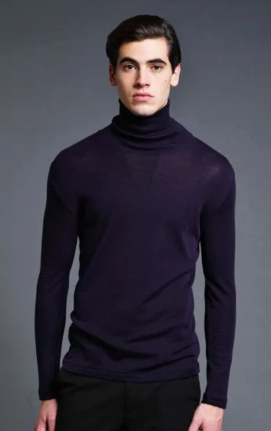 Men's turtleneck in wool and silk 629