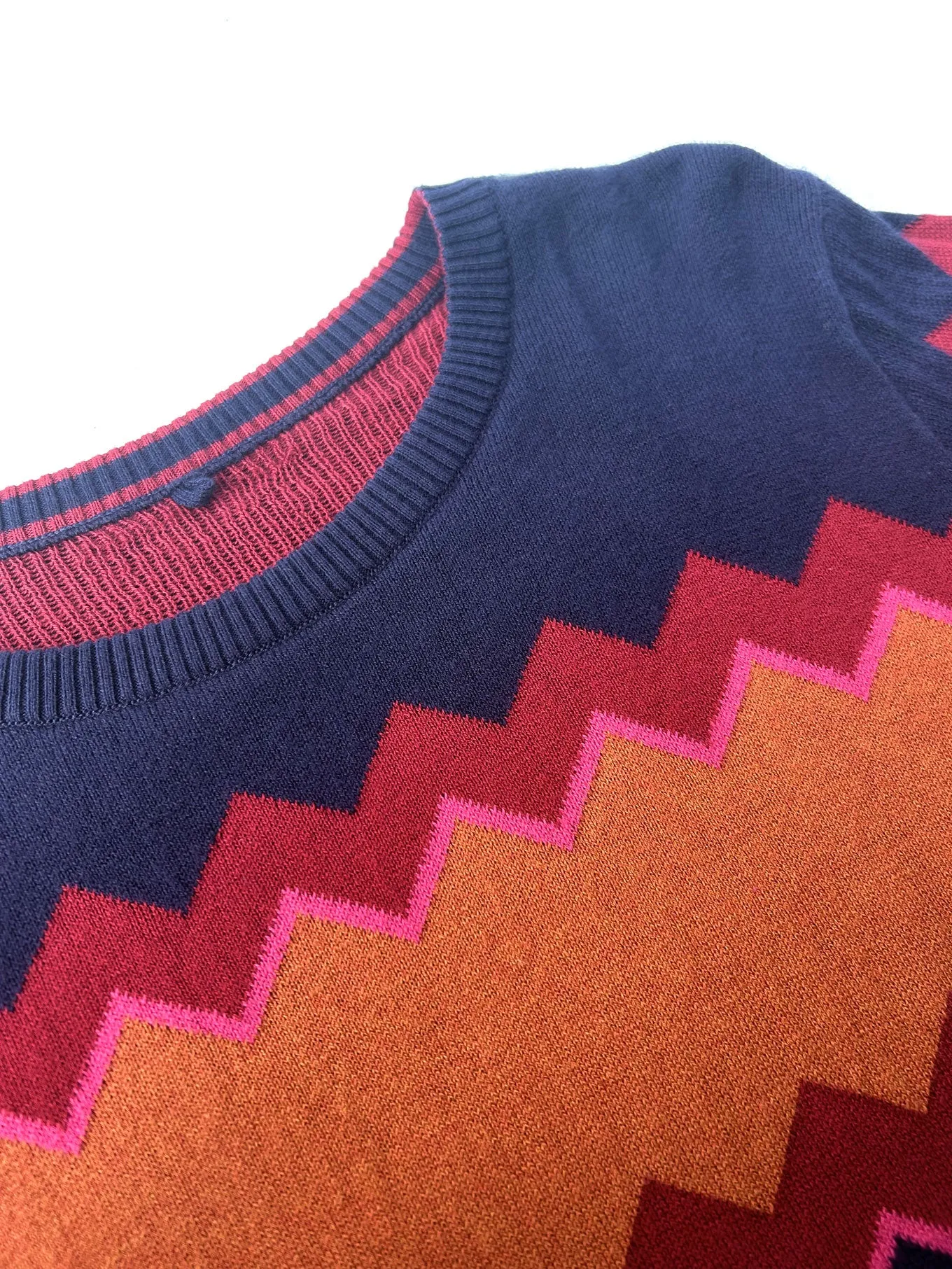 MISTY TOP - Chevron Blue