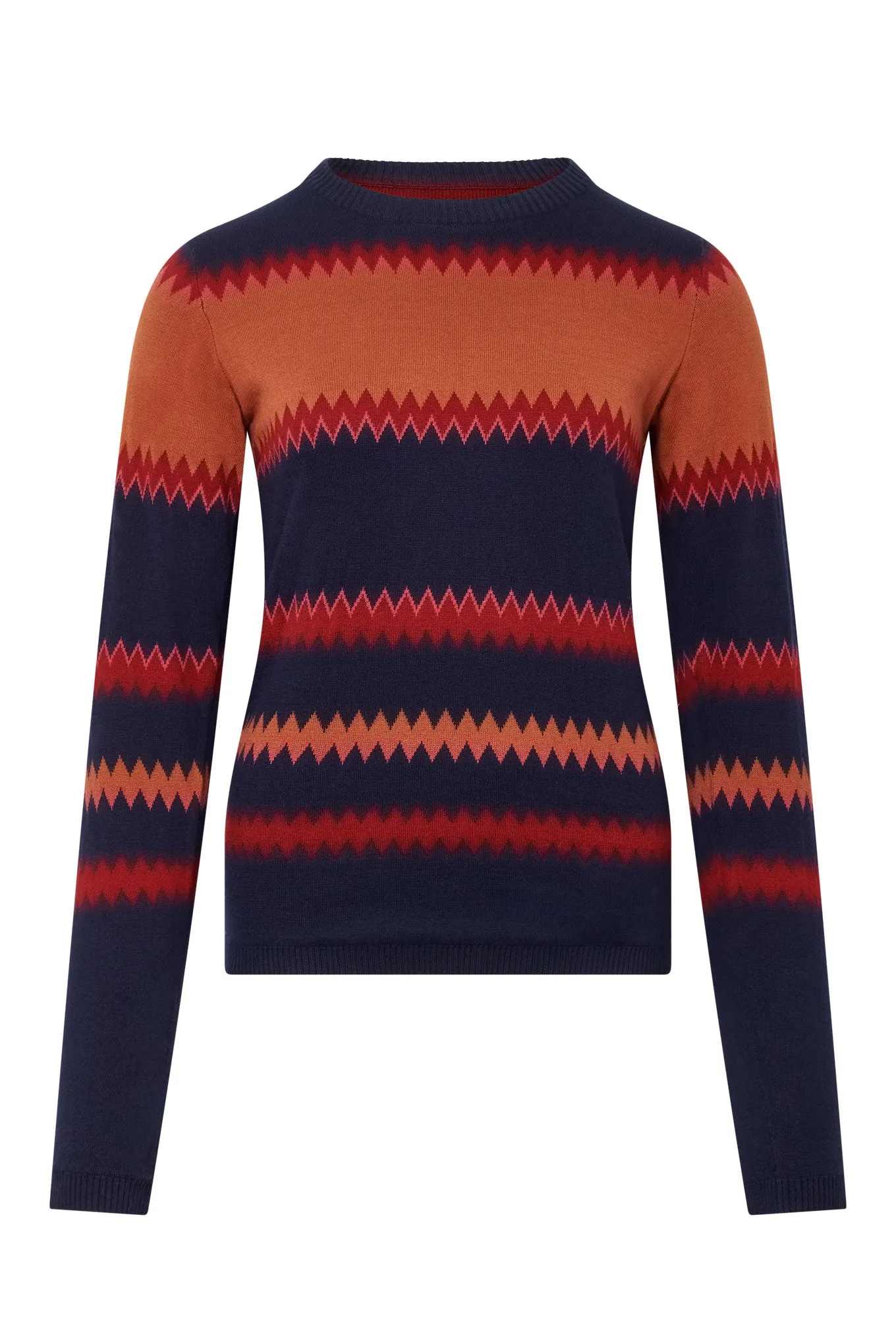 MISTY TOP - Chevron Blue