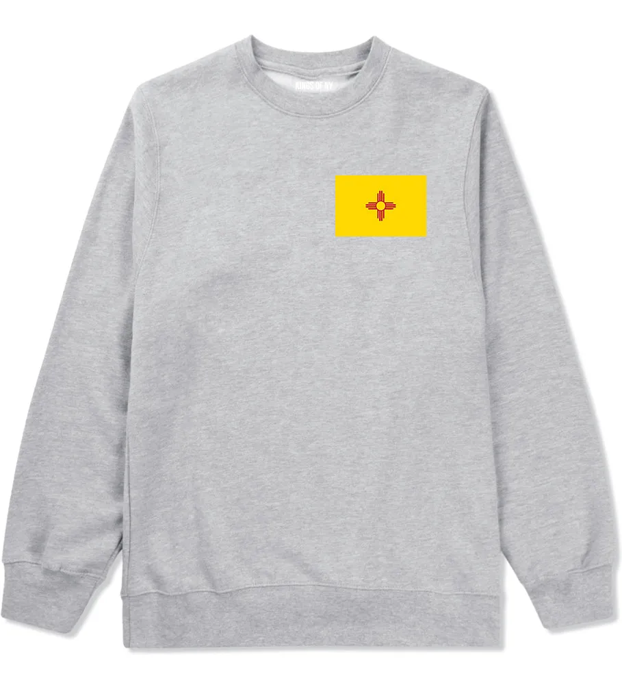 New Mexico State Flag NM Chest Mens Crewneck Sweatshirt
