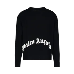 Palm Angels Logo Intarsia Jumper