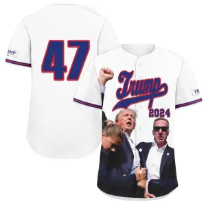 Personalized Trump Baseball Jersey, Custom Breathable  Jersey, Shooting Event Jersey for Trump