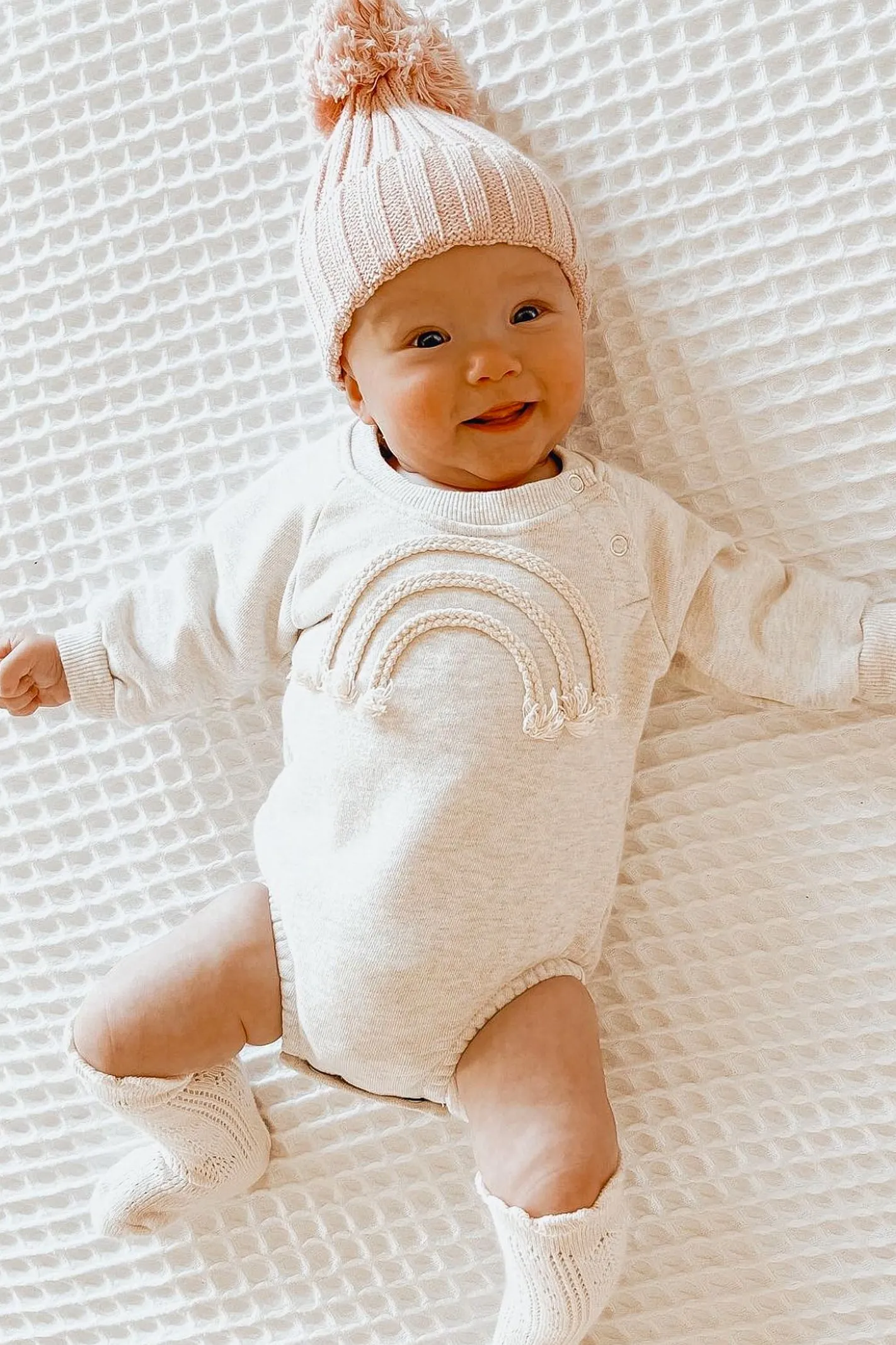 RAINBOW LOVE BODYSUIT / BEIGE