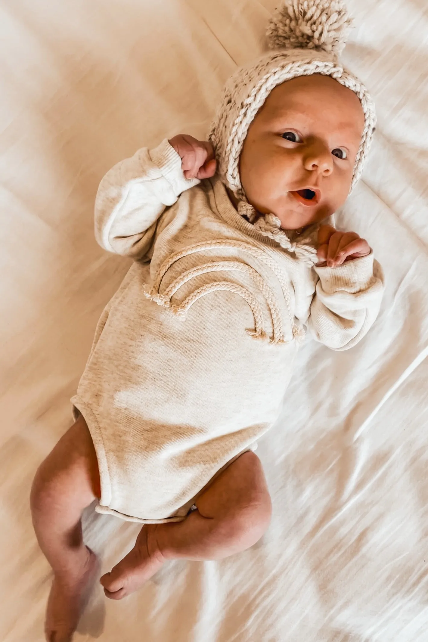 RAINBOW LOVE BODYSUIT / BEIGE