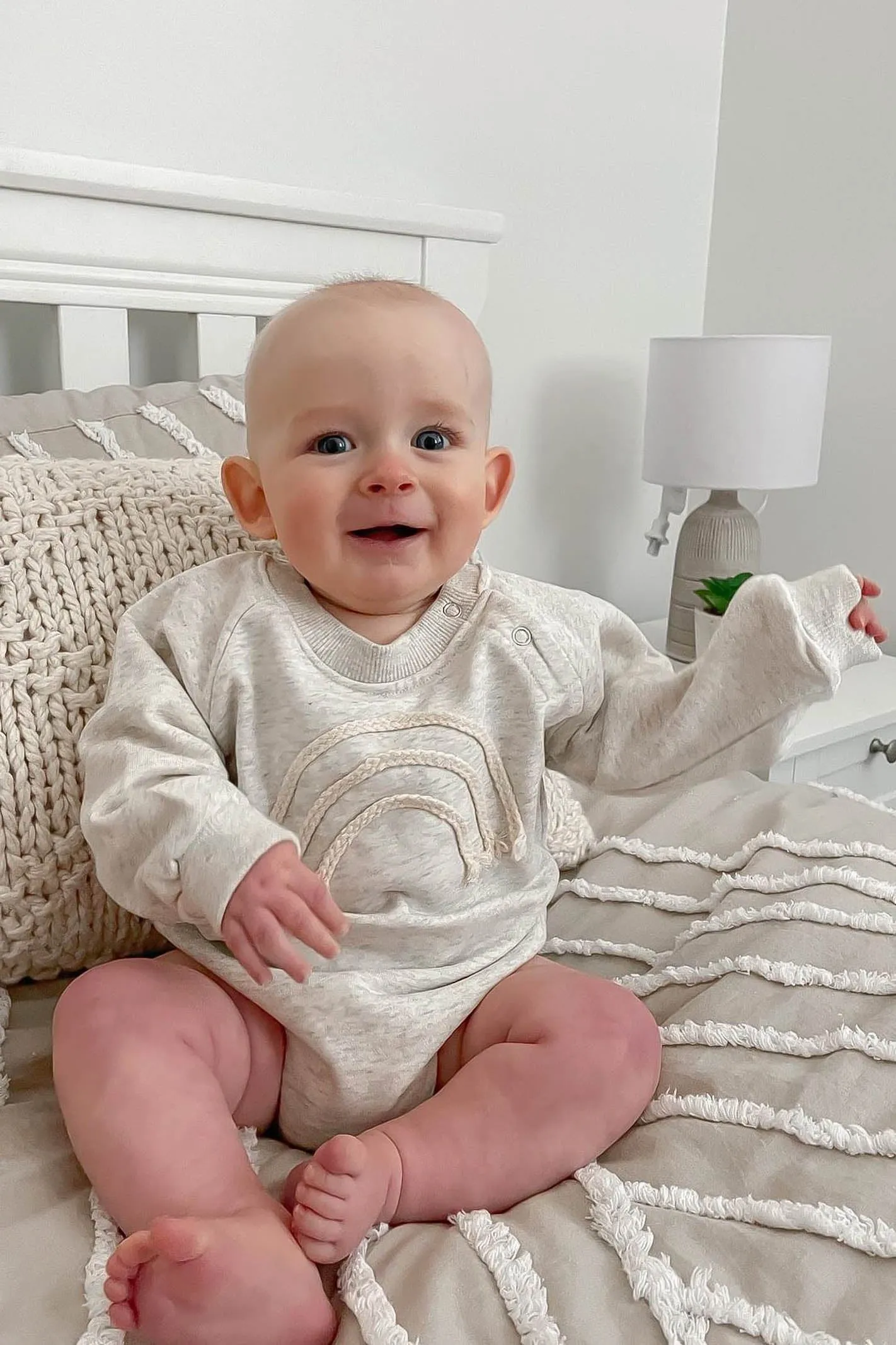 RAINBOW LOVE BODYSUIT / BEIGE