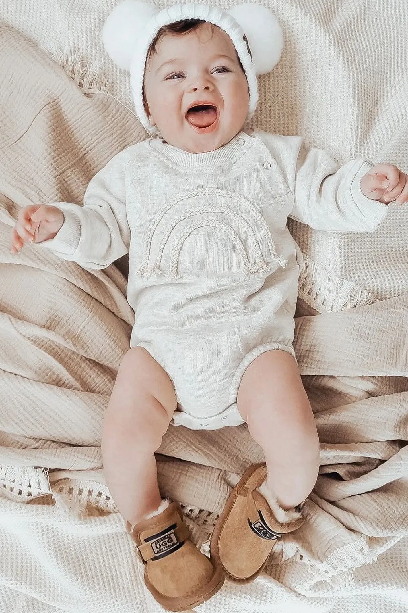 RAINBOW LOVE BODYSUIT / BEIGE