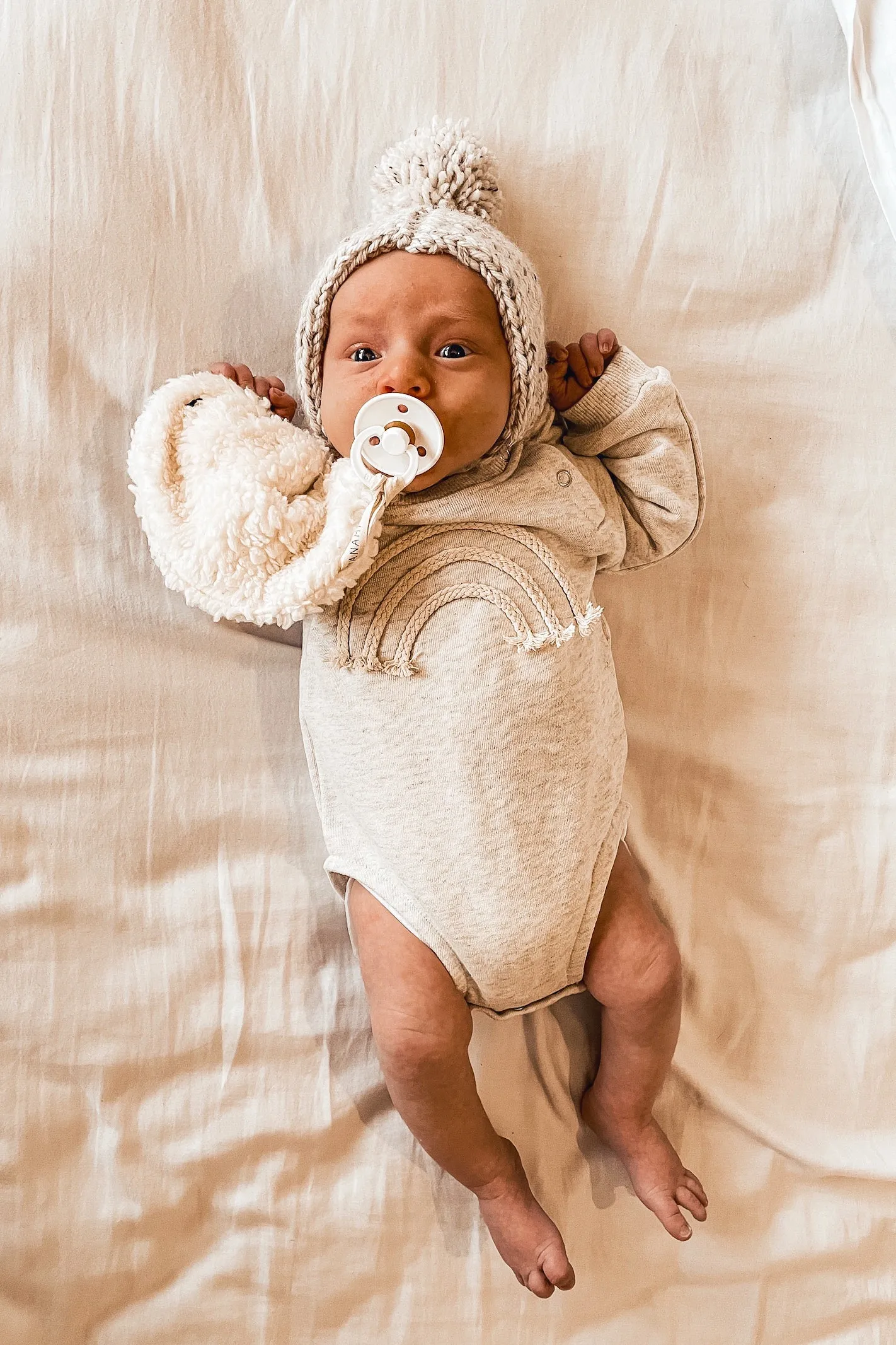 RAINBOW LOVE BODYSUIT / BEIGE