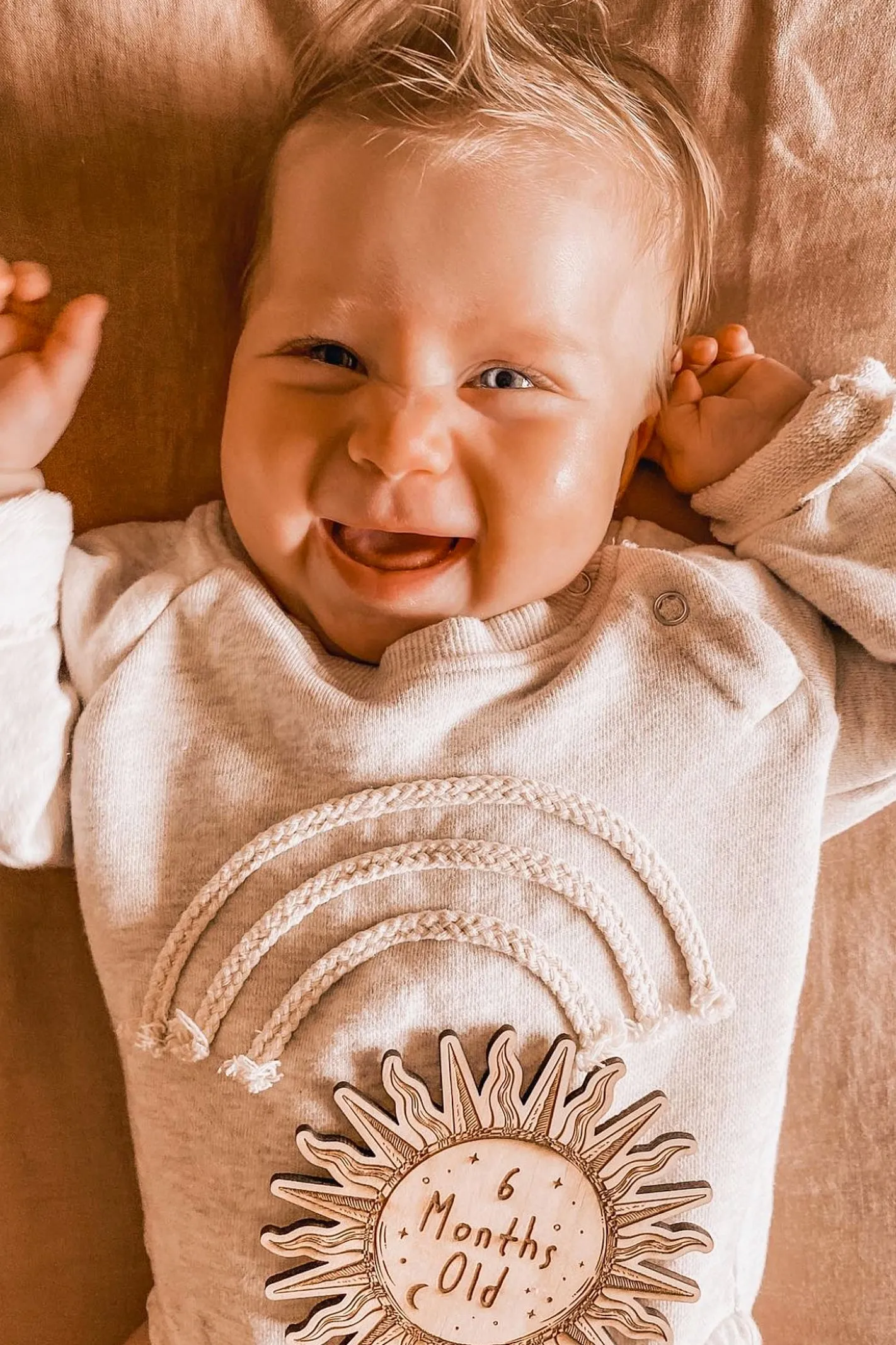 RAINBOW LOVE BODYSUIT / BEIGE