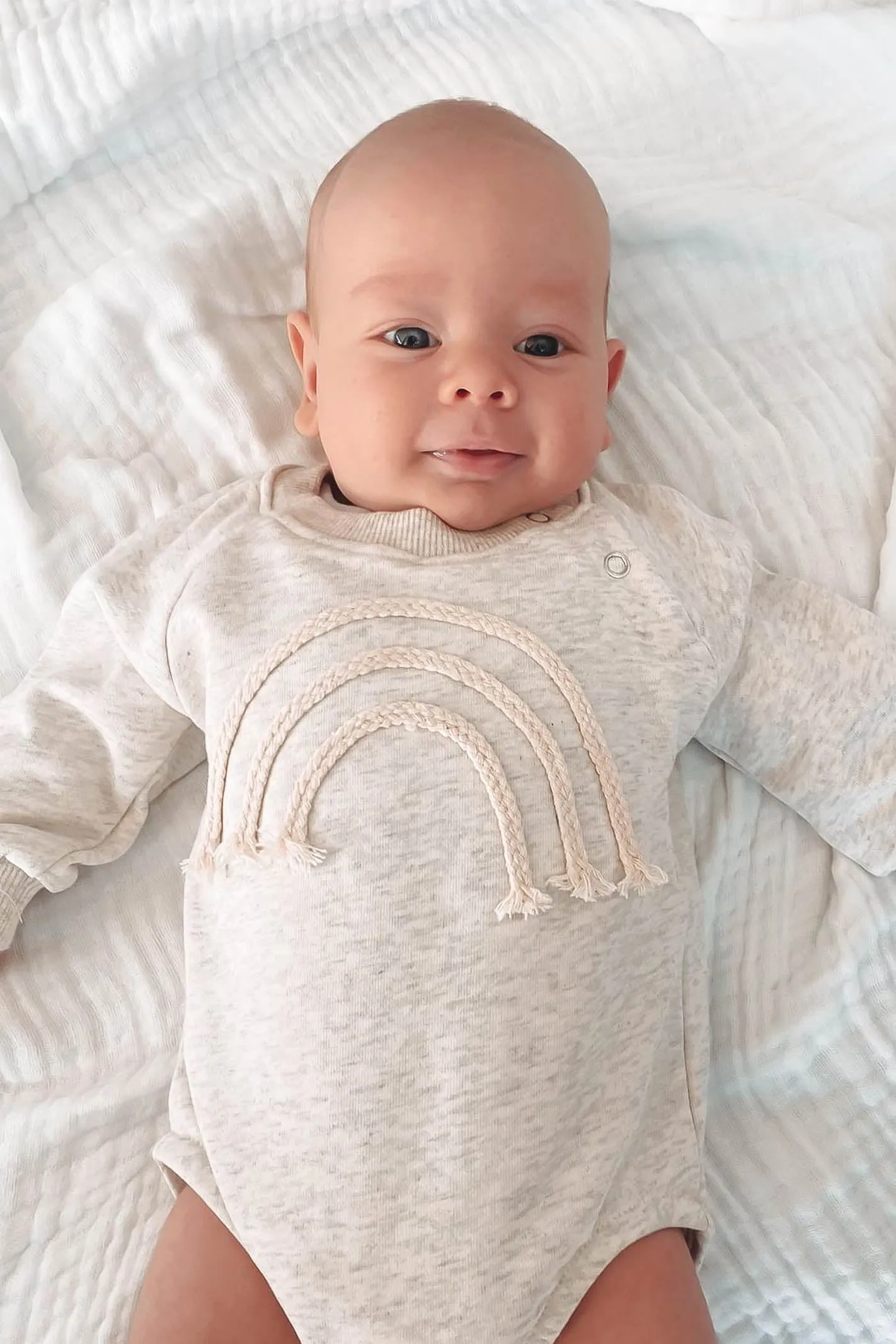 RAINBOW LOVE BODYSUIT / BEIGE