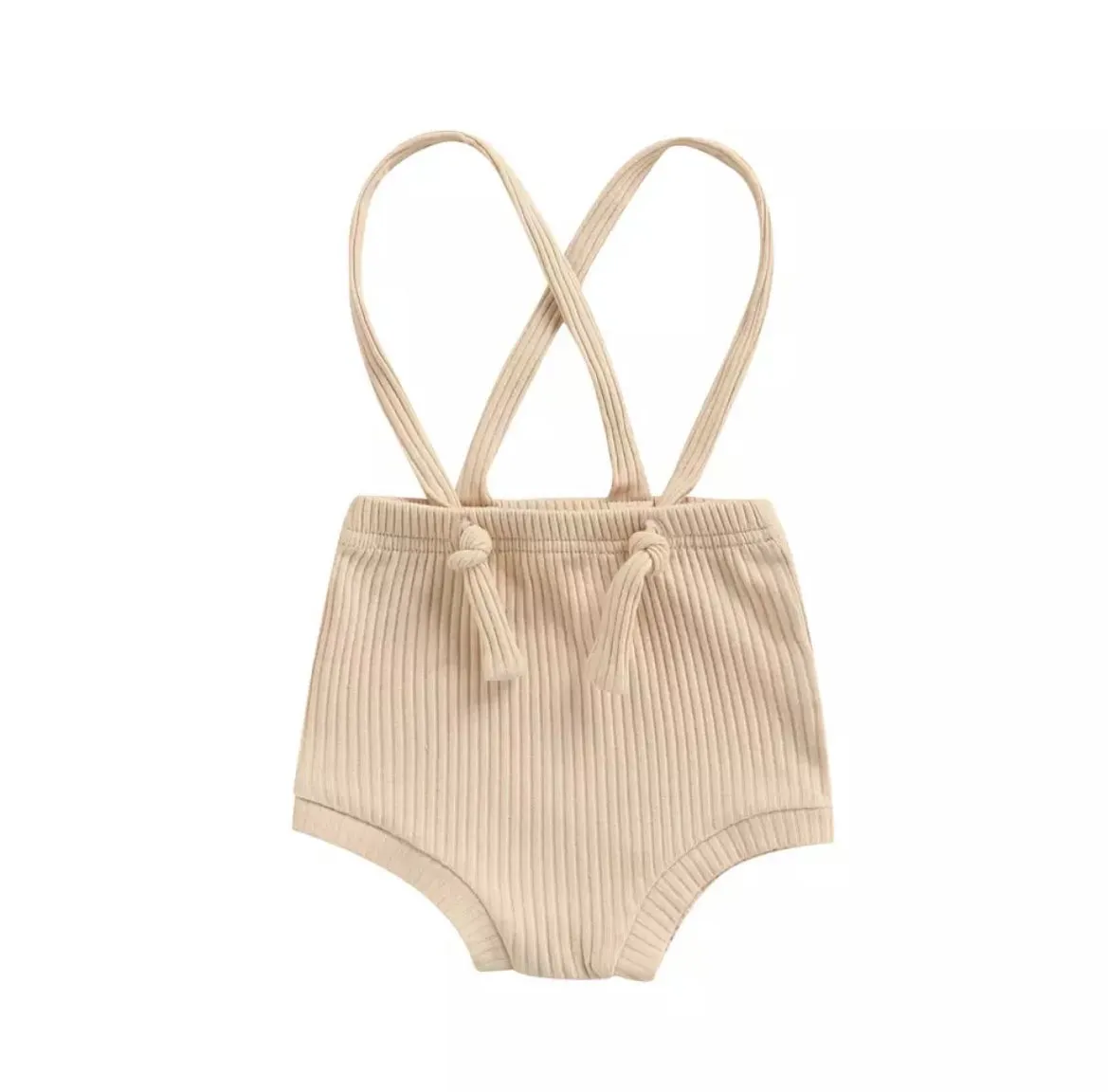 Ribbed Suspender Shorts