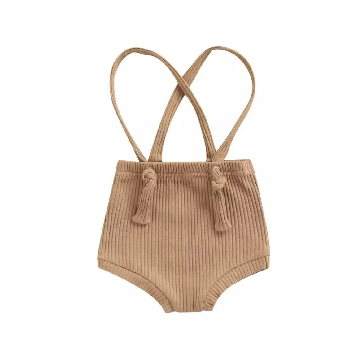 Ribbed Suspender Shorts
