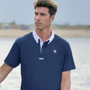 Romfh® Men's Polo Short Sleeve Show Shirt - Navy/White