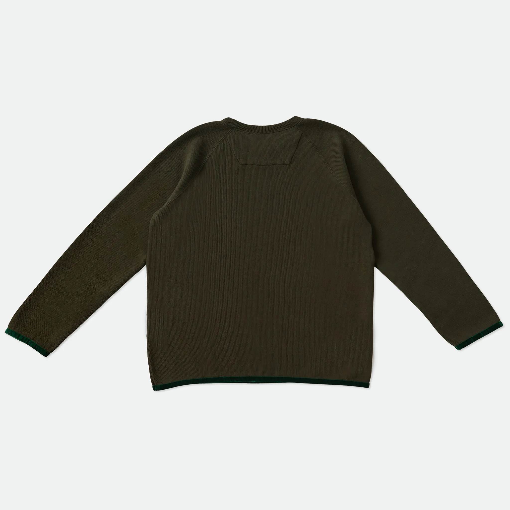 ts(s) - Crewneck Jumper Velvet Trims Dark Olive