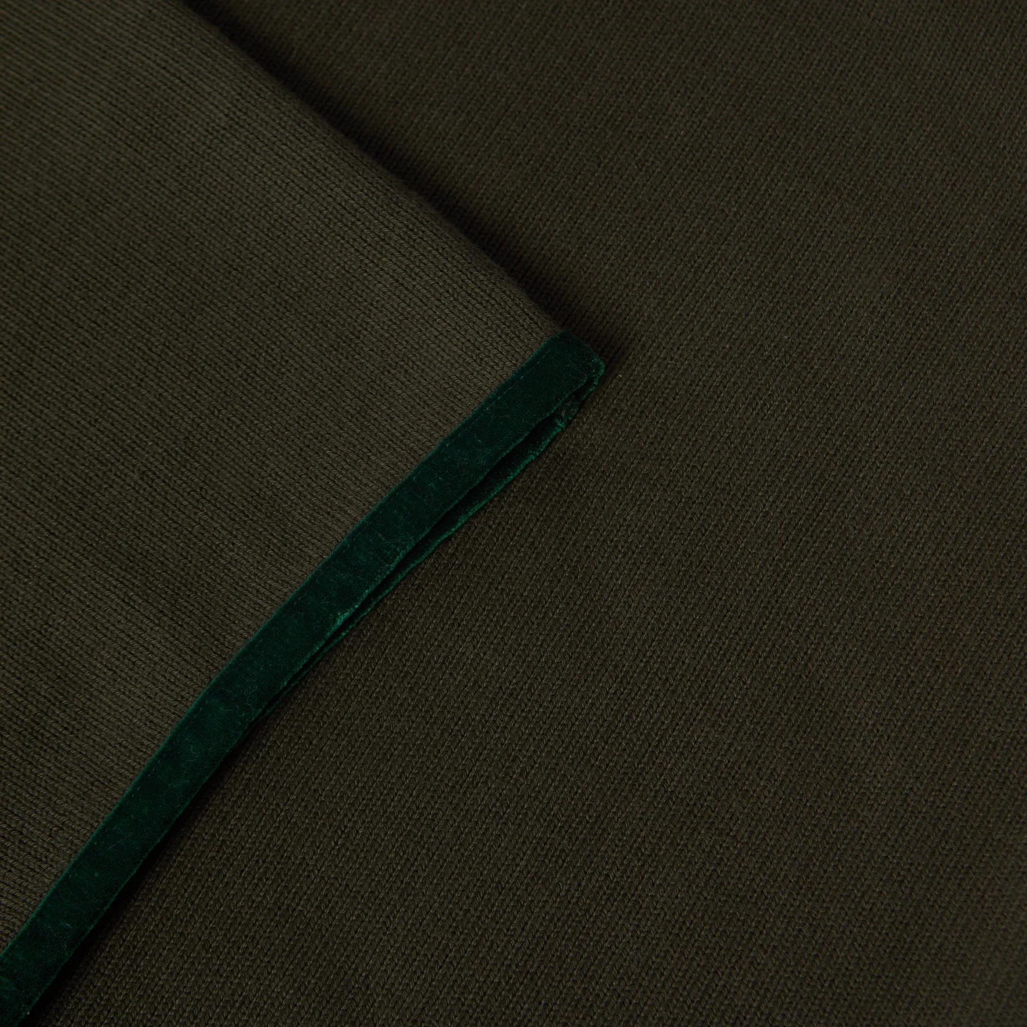 ts(s) - Crewneck Jumper Velvet Trims Dark Olive