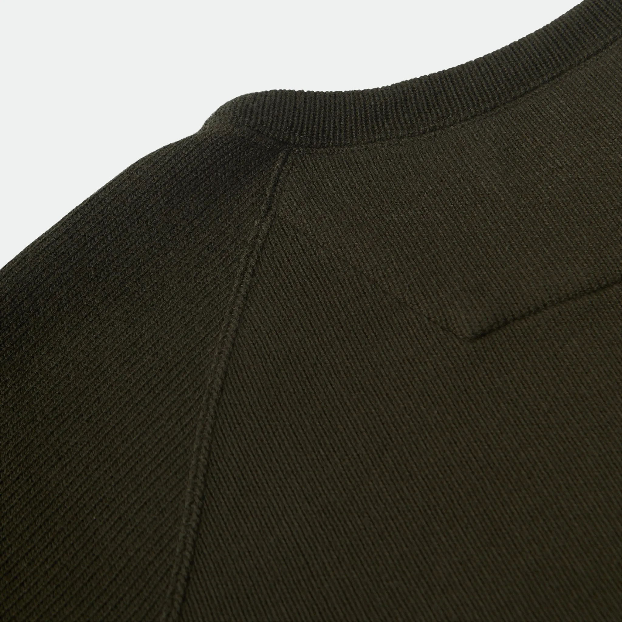 ts(s) - Crewneck Jumper Velvet Trims Dark Olive