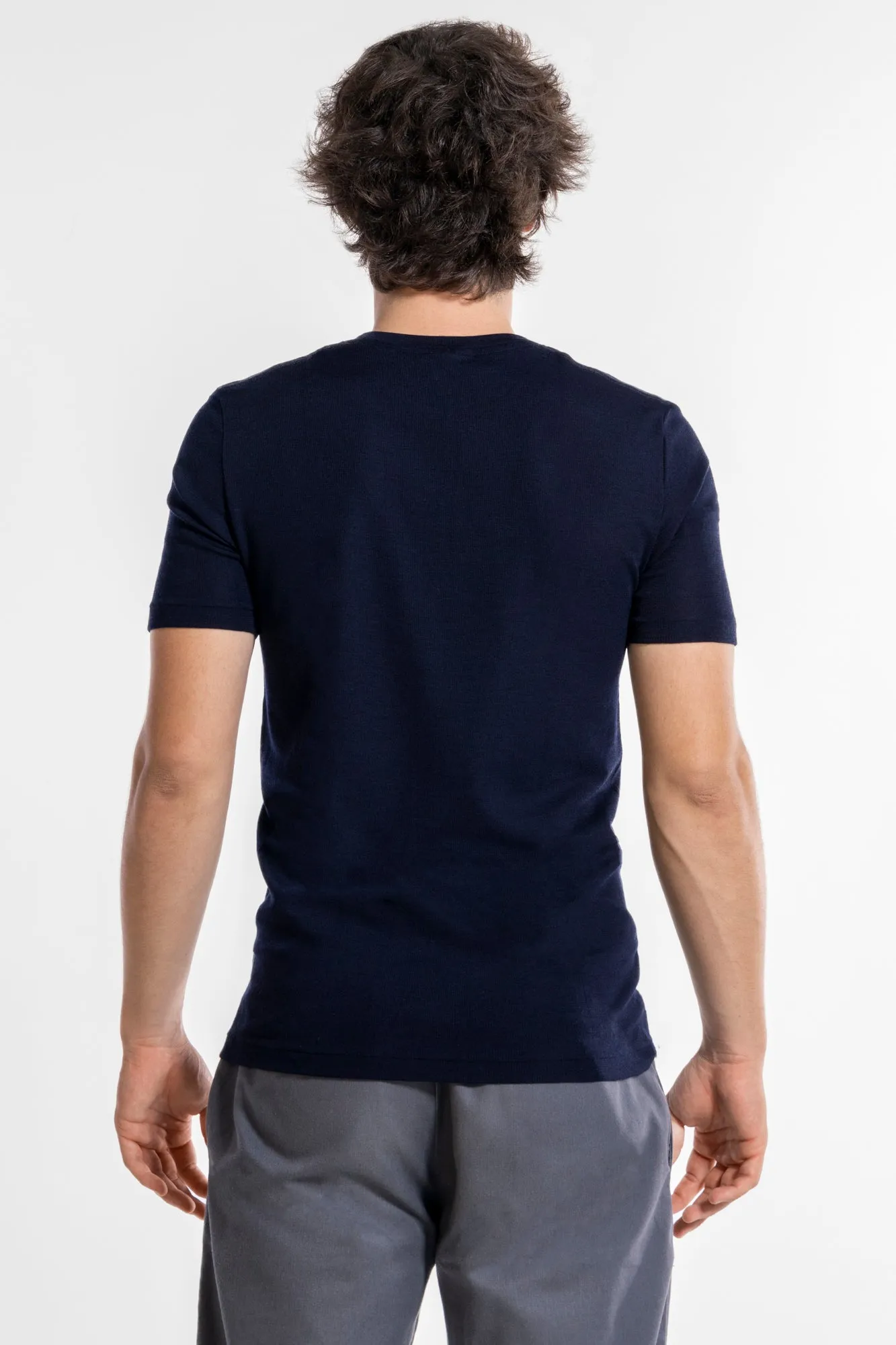 Wool and Silk Crew Neckline T-Shirt 624