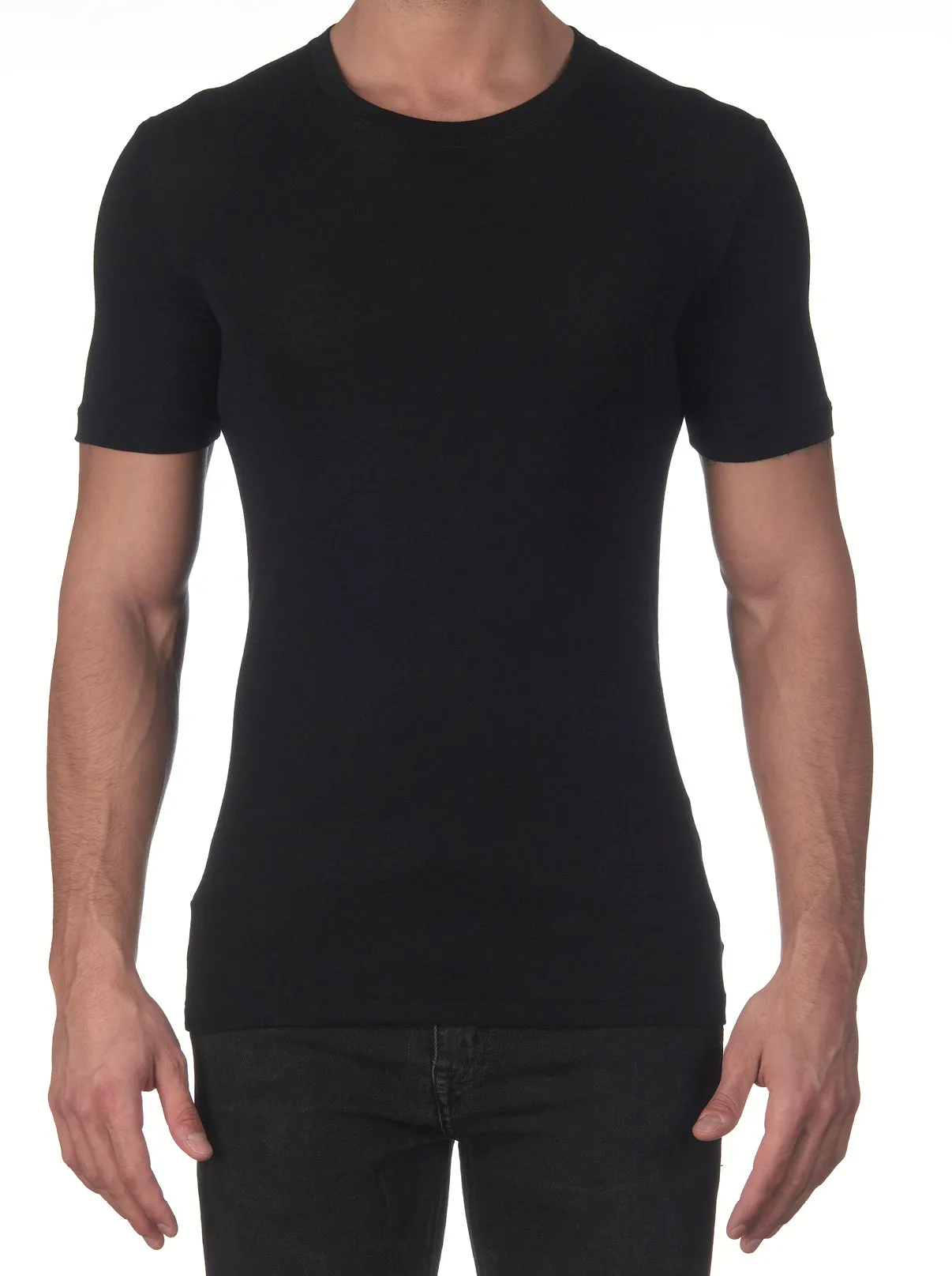 Wool and Silk Crew Neckline T-Shirt 624